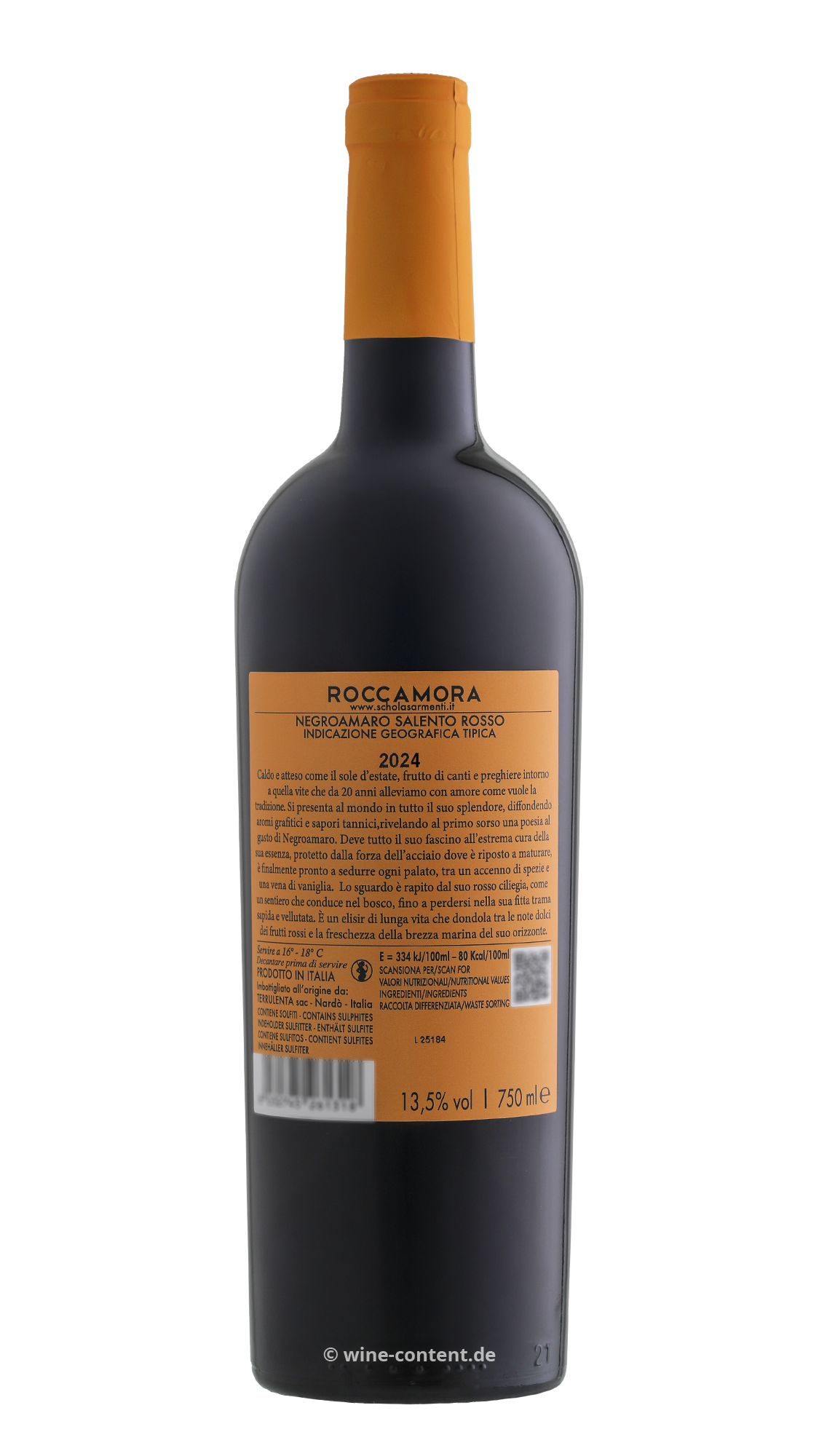 Roccamora Negroamaro Rosso DOC Schola Sarmenti 0,75L